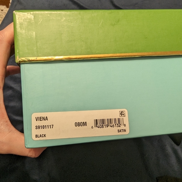 Kate Spade Viena Black Satin Heels - Picture 14 of 17